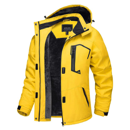 Women Winter Waterproof Ski Jacket with Fleece Lining