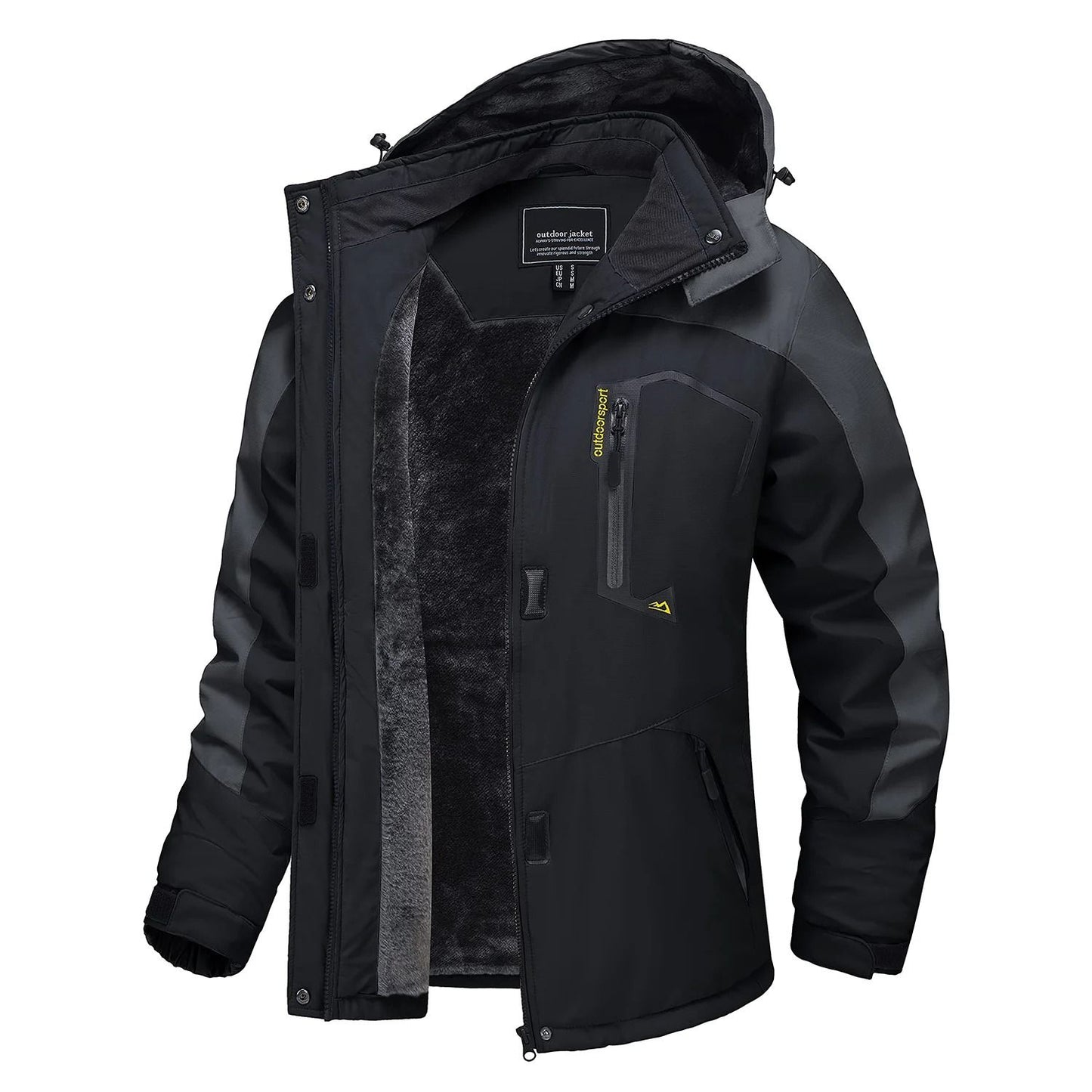 Women Winter Waterproof Ski Jacket with Fleece Lining