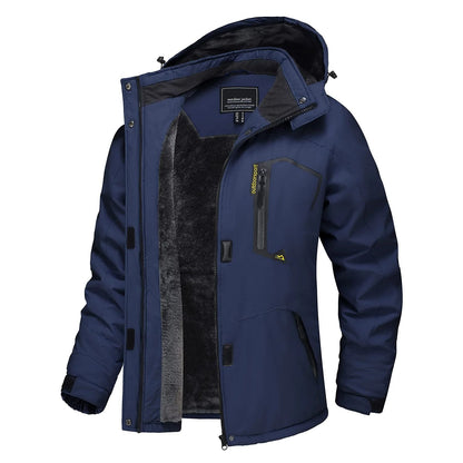 Women Winter Waterproof Ski Jacket with Fleece Lining