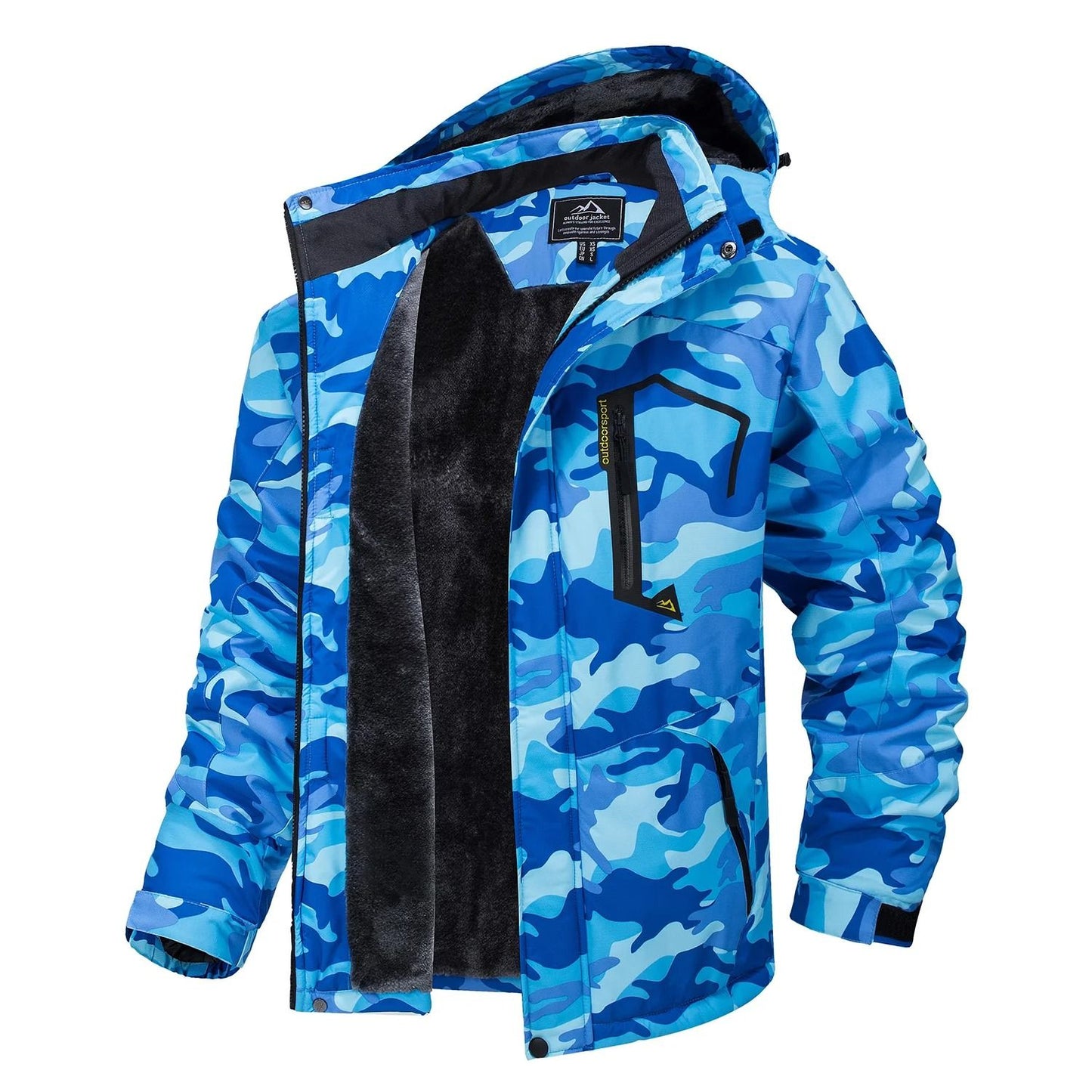 Women Winter Waterproof Ski Jacket with Fleece Lining