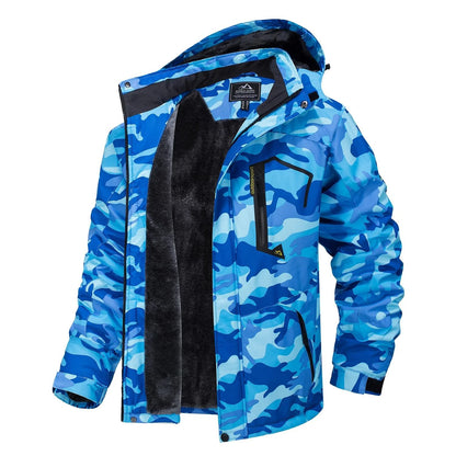 Women Winter Waterproof Ski Jacket with Fleece Lining