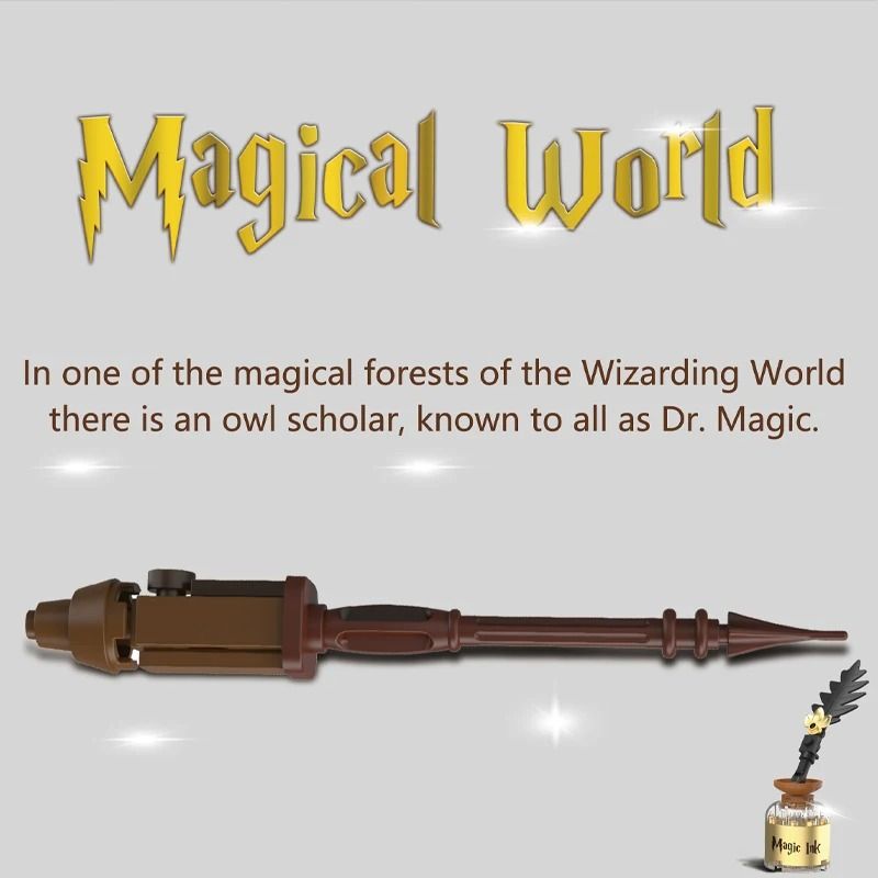 Magical World Owl Doctor Building Blocks with Magic Book and Lights