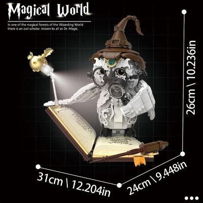 Magical World Owl Doctor Building Blocks with Magic Book and Lights