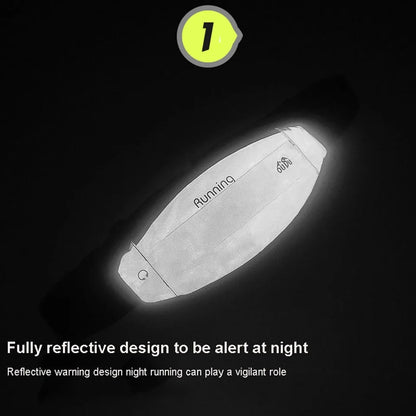 Sports Waist Bag Reflective Running Bag Pockets Waterproof Outdoor Waist Belts for Men Women Mobile Phone Case Holder