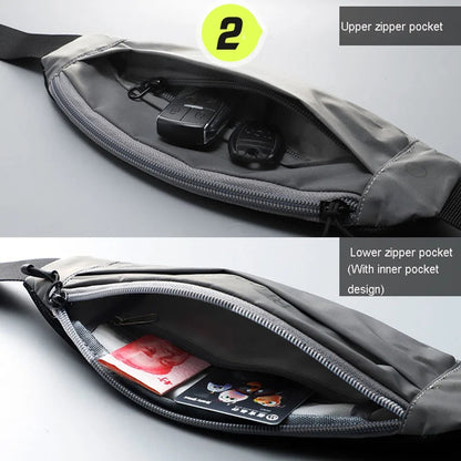 Sports Waist Bag Reflective Running Bag Pockets Waterproof Outdoor Waist Belts for Men Women Mobile Phone Case Holder