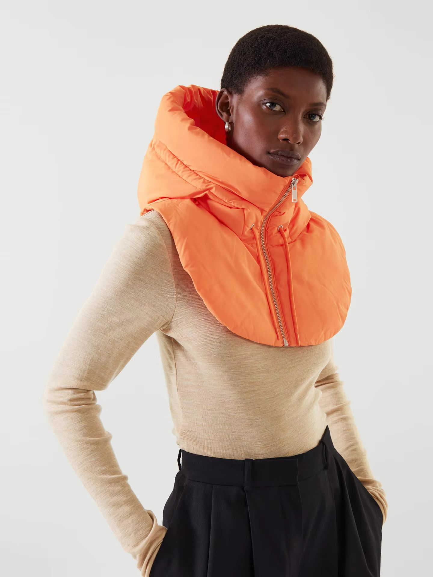 Winter Cotton Thickened Hooded Jacket with Scarf & Beanie – Windproof Snow Protection for Men and Women