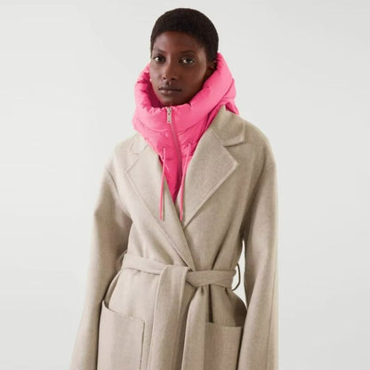 Winter Cotton Thickened Hooded Jacket with Scarf & Beanie – Windproof Snow Protection for Men and Women