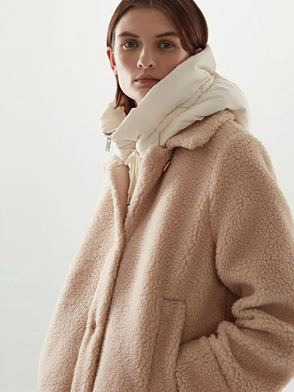 Winter Cotton Thickened Hooded Jacket with Scarf & Beanie – Windproof Snow Protection for Men and Women