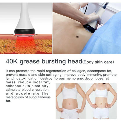 Achieve Salon-Perfect Body Contouring at Home, 40K Ultrasonic Cavitation Machine with Radiofrecuencia Corporal for Fat