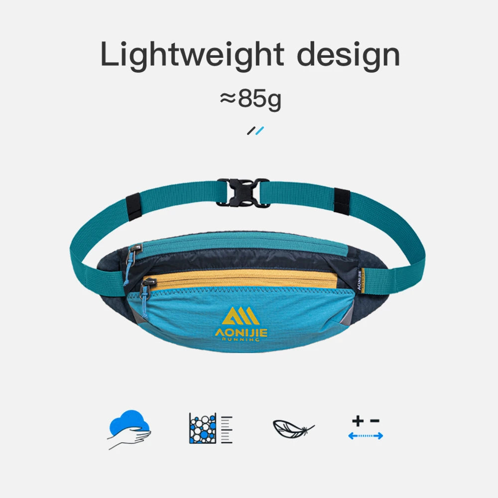 Moisture Wicking Running Waist Bag Belt, Fanny Pack for Workout Marathon Race, Waist Storage Belt for Women Men