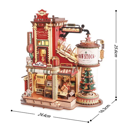 Robotime Rokr Wooden Music Box Christmas Dream Puzzle Kit