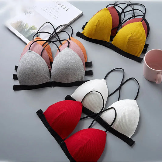 Deep V Front Closure Push Up Bralette Seamless Comfort Bra for Womens