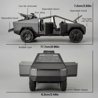 Pickup Truck Toy Car 1 is to 32 Scale Die Cast Model with Lights Sound Pull Back