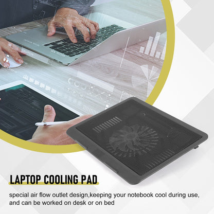 Universal Laptop Cooling Pad, Strong Winds Mute Cooling Base, Large Fan Radiator, Laptop Stand for Notebook Tablets