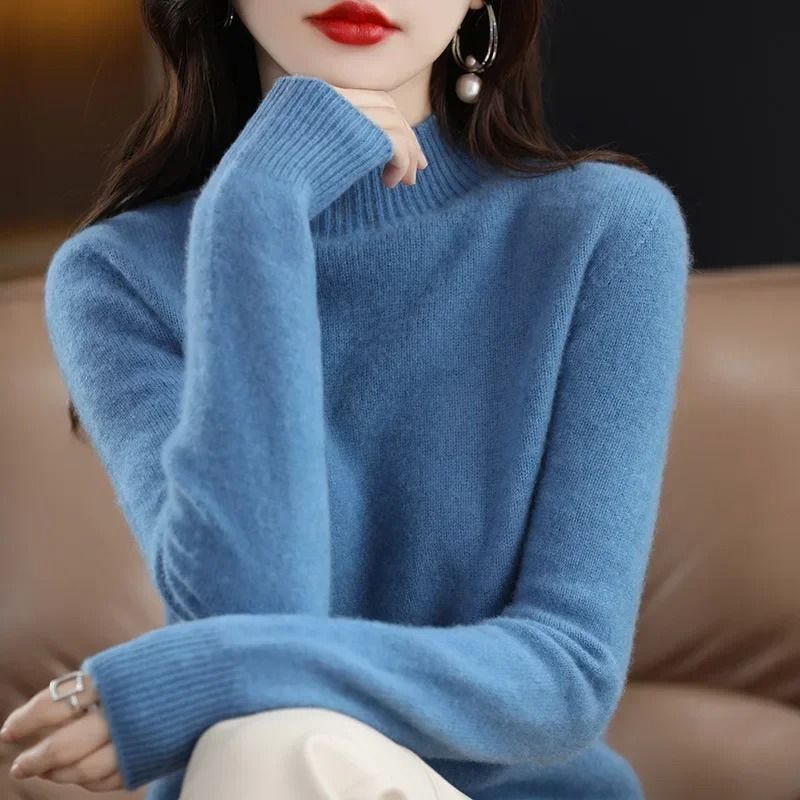 Womens Autumn Winter Knit Sweater Long Sleeve Pullover