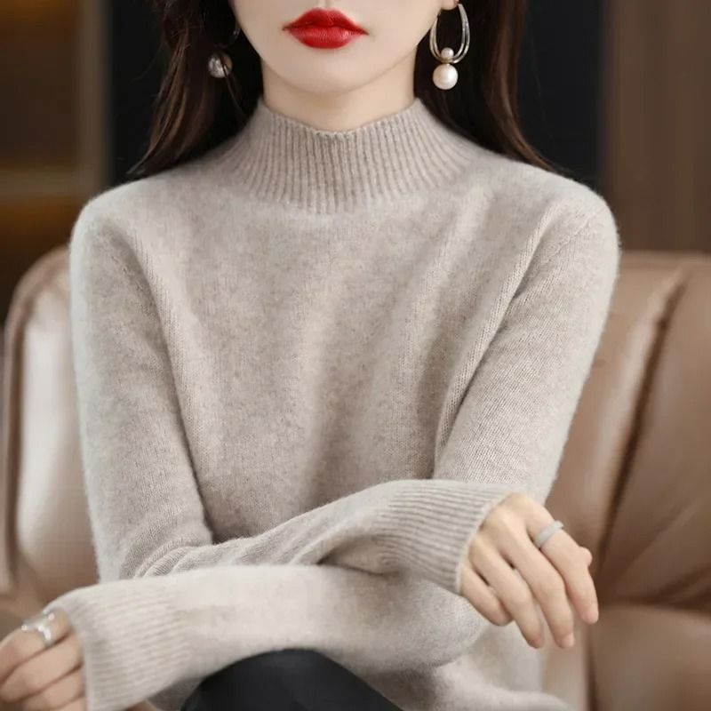 Womens Autumn Winter Knit Sweater Long Sleeve Pullover