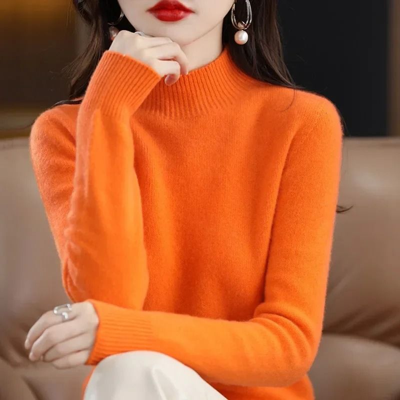 Womens Autumn Winter Knit Sweater Long Sleeve Pullover