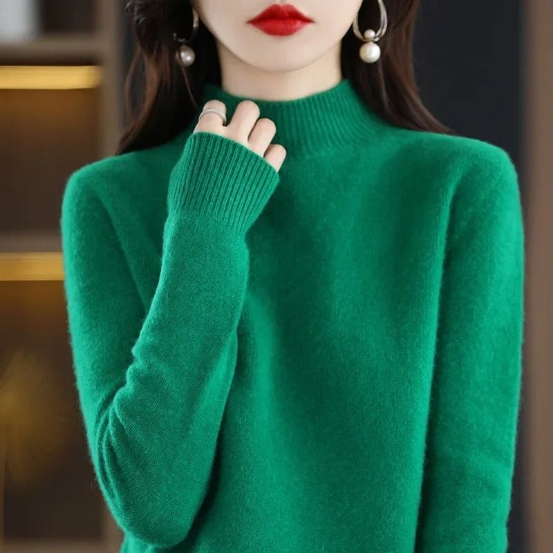 Womens Autumn Winter Knit Sweater Long Sleeve Pullover