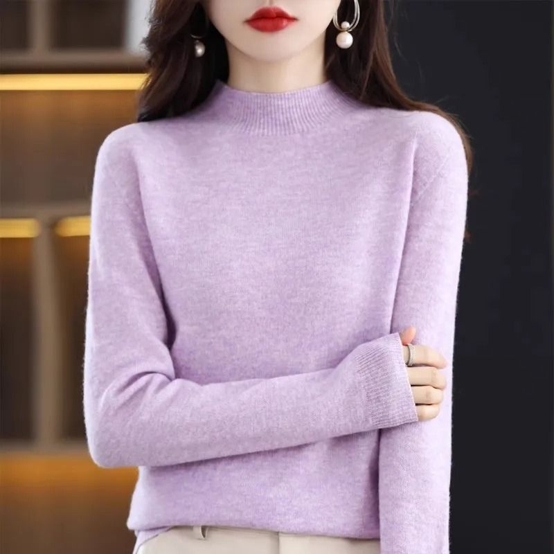 Womens Autumn Winter Knit Sweater Long Sleeve Pullover