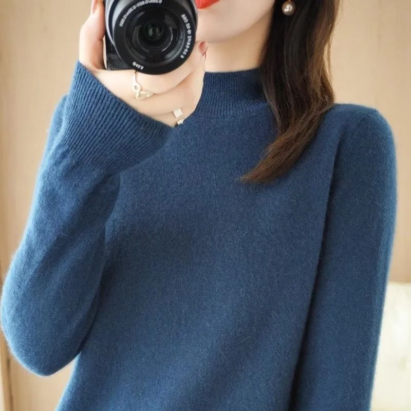 Womens Autumn Winter Knit Sweater Long Sleeve Pullover