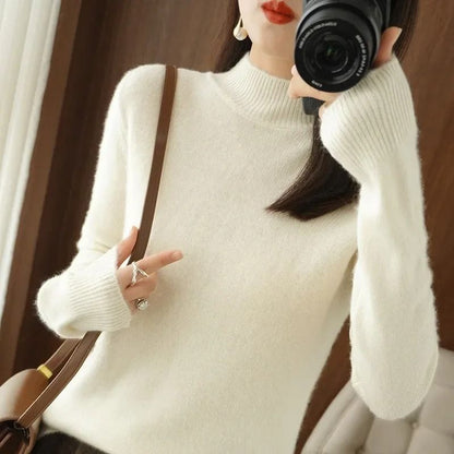 Womens Autumn Winter Knit Sweater Long Sleeve Pullover