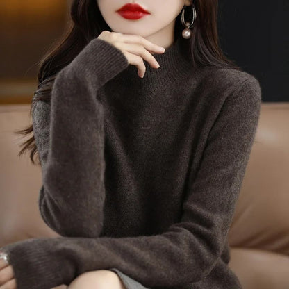 Womens Autumn Winter Knit Sweater Long Sleeve Pullover