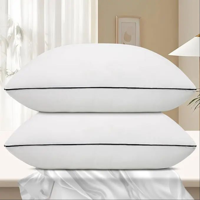 Luxury Cooling Bed Pillow for Neck Pain, 3D Microfiber Breathable Cover for Side, Back & Stomach Sleepers