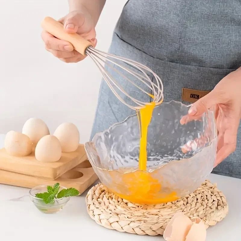 12 Piece Silicone Kitchen Utensil Set with Wooden Handles Heat Resistant Cooking Tools