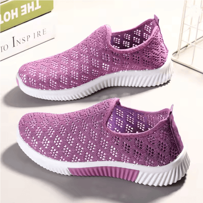 Lightweight Mesh Sneakers for Women Breathable Casual Walking Shoes with Soft Sole Comfort