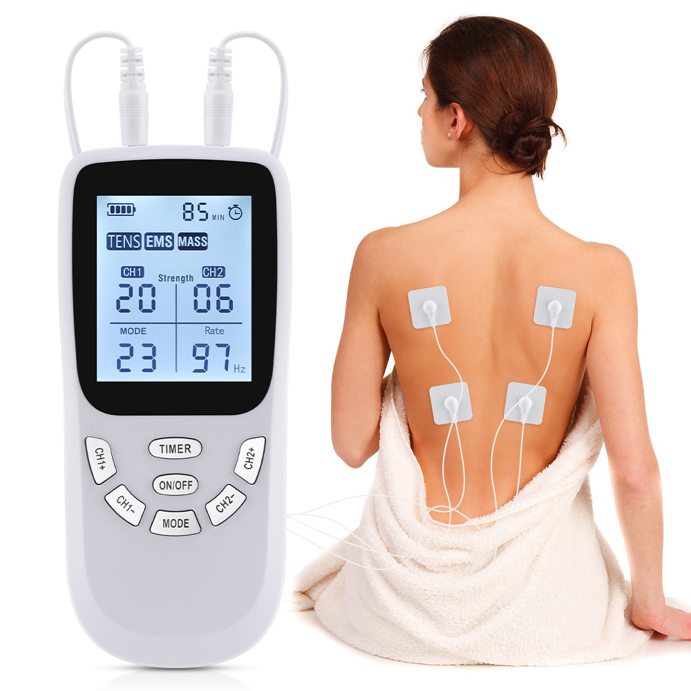 Professional TENS Muscle Stimulator Electrotherapy Massager for Full Body Pain Relief & Recovery