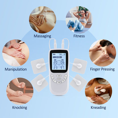 Professional TENS Muscle Stimulator Electrotherapy Massager for Full Body Pain Relief & Recovery
