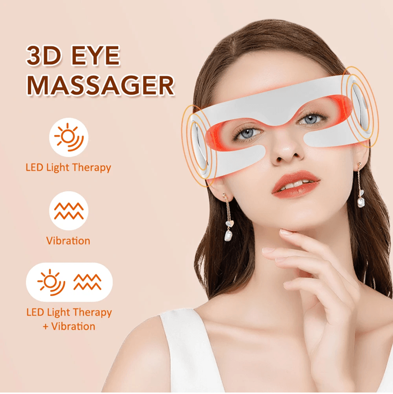 ReviveGlow Vibration Eye Massager with LED Light Therapy