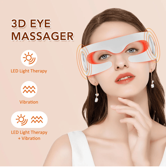 ReviveGlow Vibration Eye Massager with LED Light Therapy