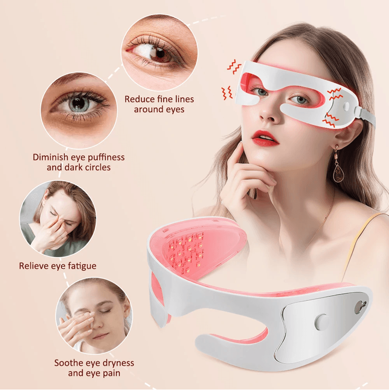 ReviveGlow Vibration Eye Massager with LED Light Therapy