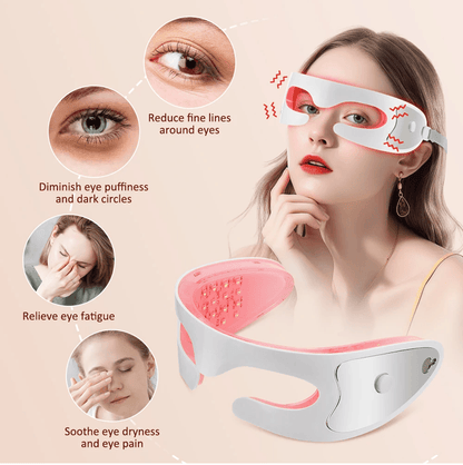 ReviveGlow Vibration Eye Massager with LED Light Therapy