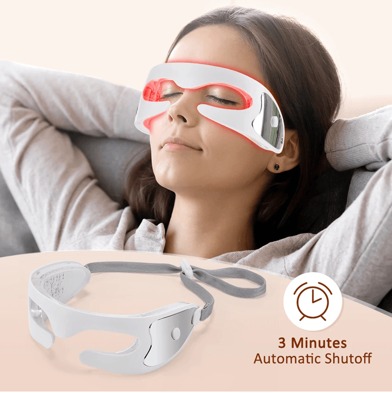 ReviveGlow Vibration Eye Massager with LED Light Therapy
