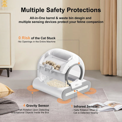 DOEL Automatic Cat Litter Box Self Cleaning with App Control Large Capacity