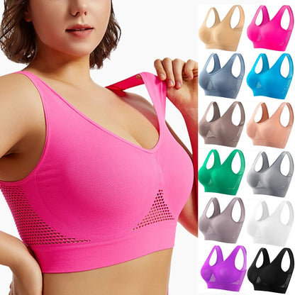 Beautiful Back Shockproof Running Fitness Sports Bra High Strength Support Yoga Top