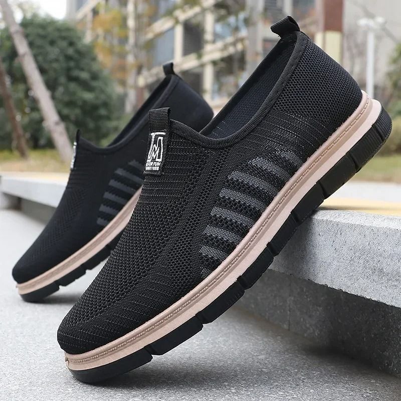 Mens Casual Sneakers Breathable Lightweight Mesh Soft Sole Antibacterial