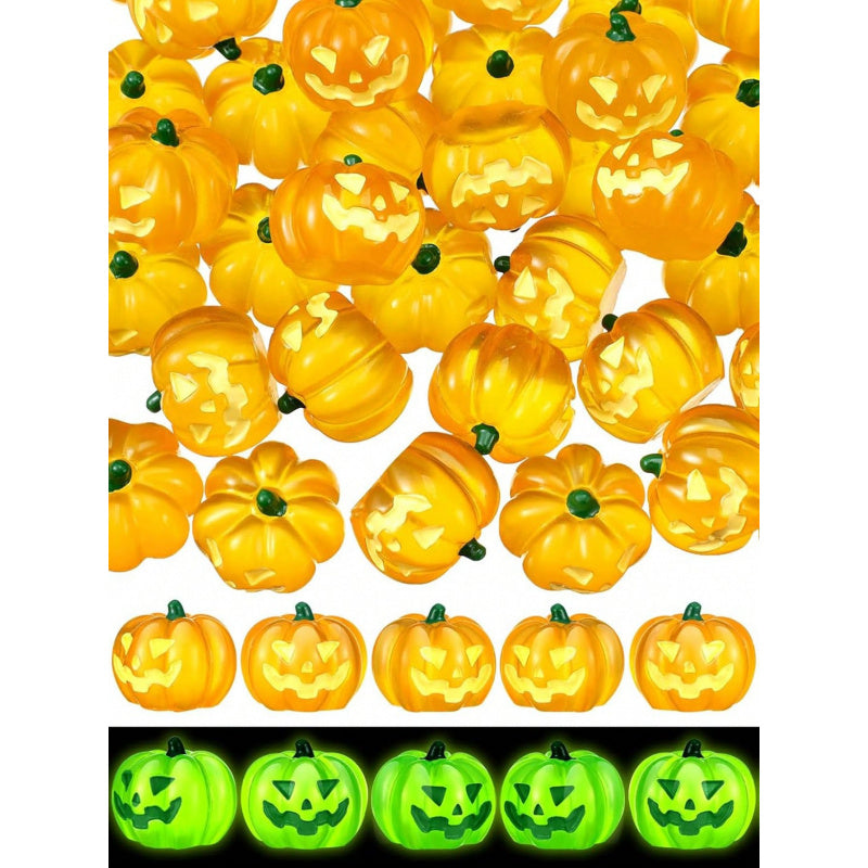 Glowing Resin Pumpkins, Mini Resin Pumpkins, Fall Halloween Decorations, Autumn Party Gifts, Festive Home Accents