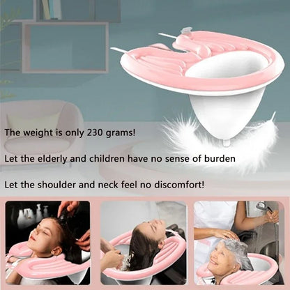Inflatable Portable Shampoo Basin for Comfort Hair Washing