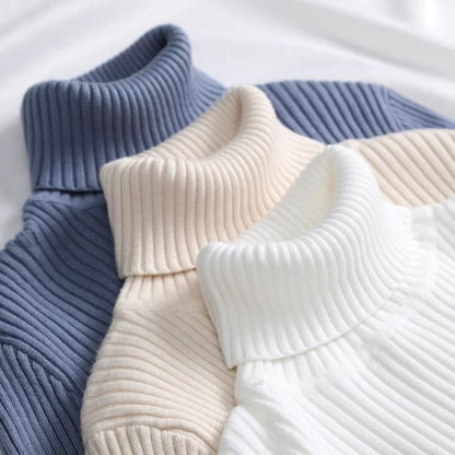 Women Fall Turtleneck Sweater Knitted Soft Pullover Cashmere Jumper