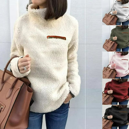 CozyZip Super-Soft Turtleneck Pullover – Women's Winter Zipper Sweater