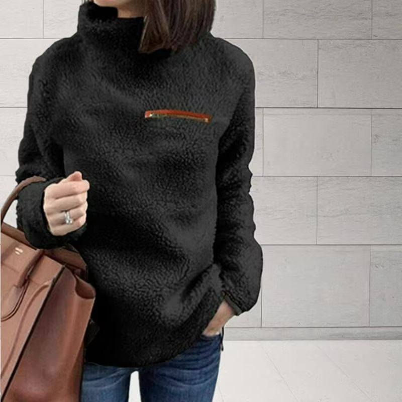 CozyZip Super-Soft Turtleneck Pullover – Women's Winter Zipper Sweater