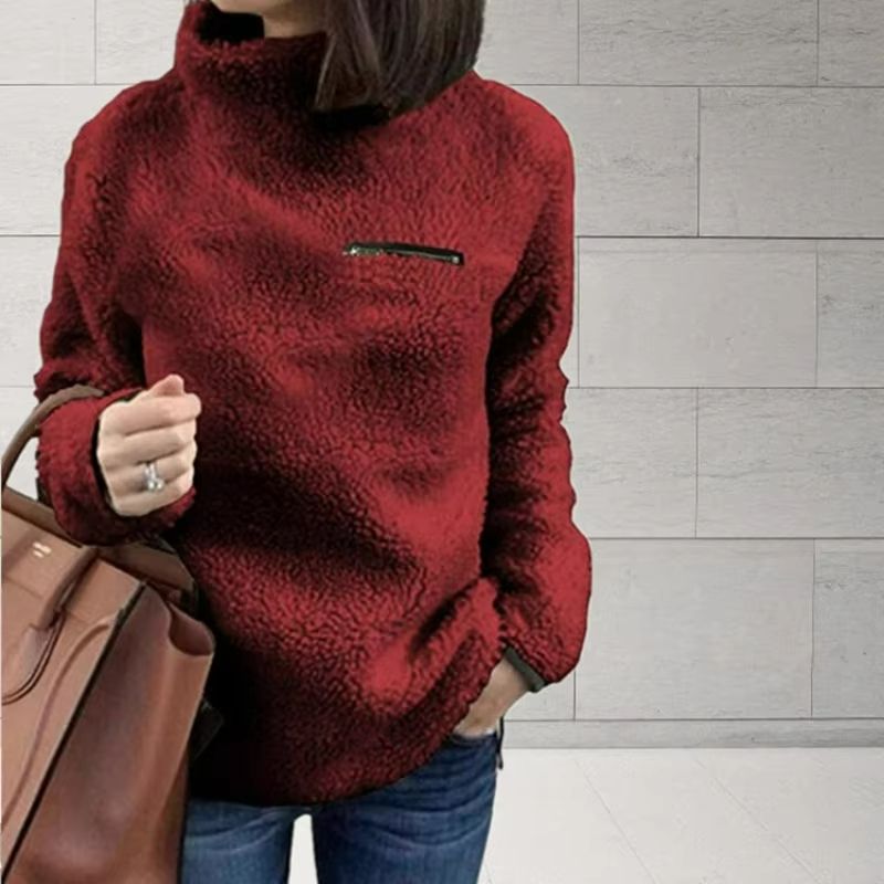 CozyZip Super-Soft Turtleneck Pullover – Women's Winter Zipper Sweater