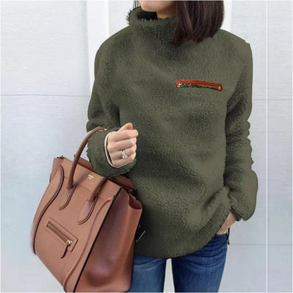 CozyZip Super-Soft Turtleneck Pullover – Women's Winter Zipper Sweater