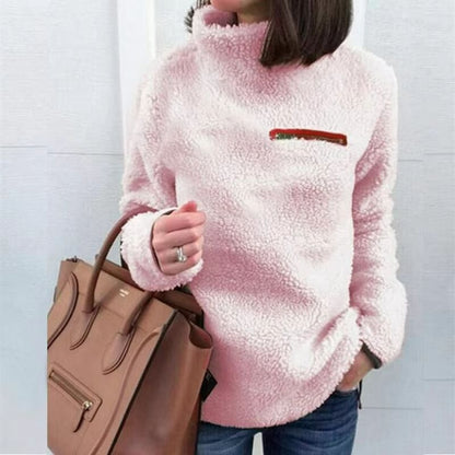 CozyZip Super-Soft Turtleneck Pullover – Women's Winter Zipper Sweater