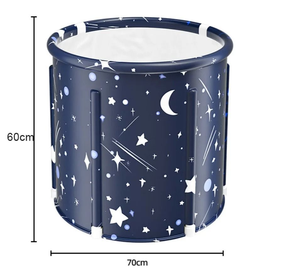 Foldable PVC Bath Bucket for Hot Bath Ice Therapy and Relaxation