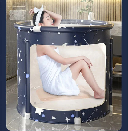 Foldable PVC Bath Bucket for Hot Bath Ice Therapy and Relaxation