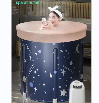 Foldable PVC Bath Bucket for Hot Bath Ice Therapy and Relaxation